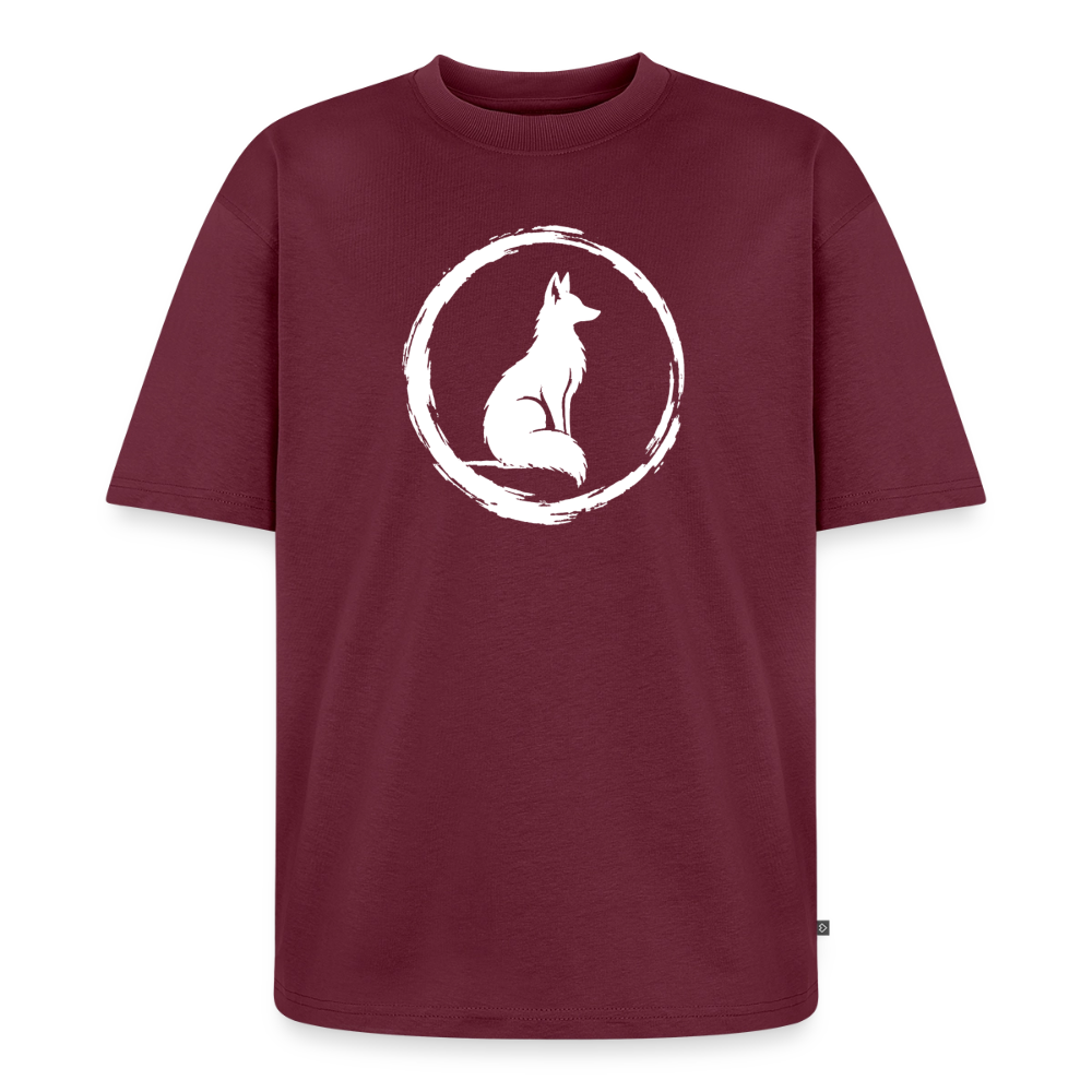 Waldfuchs Premium Oversized Bio T-Shirt - Burgunderrot