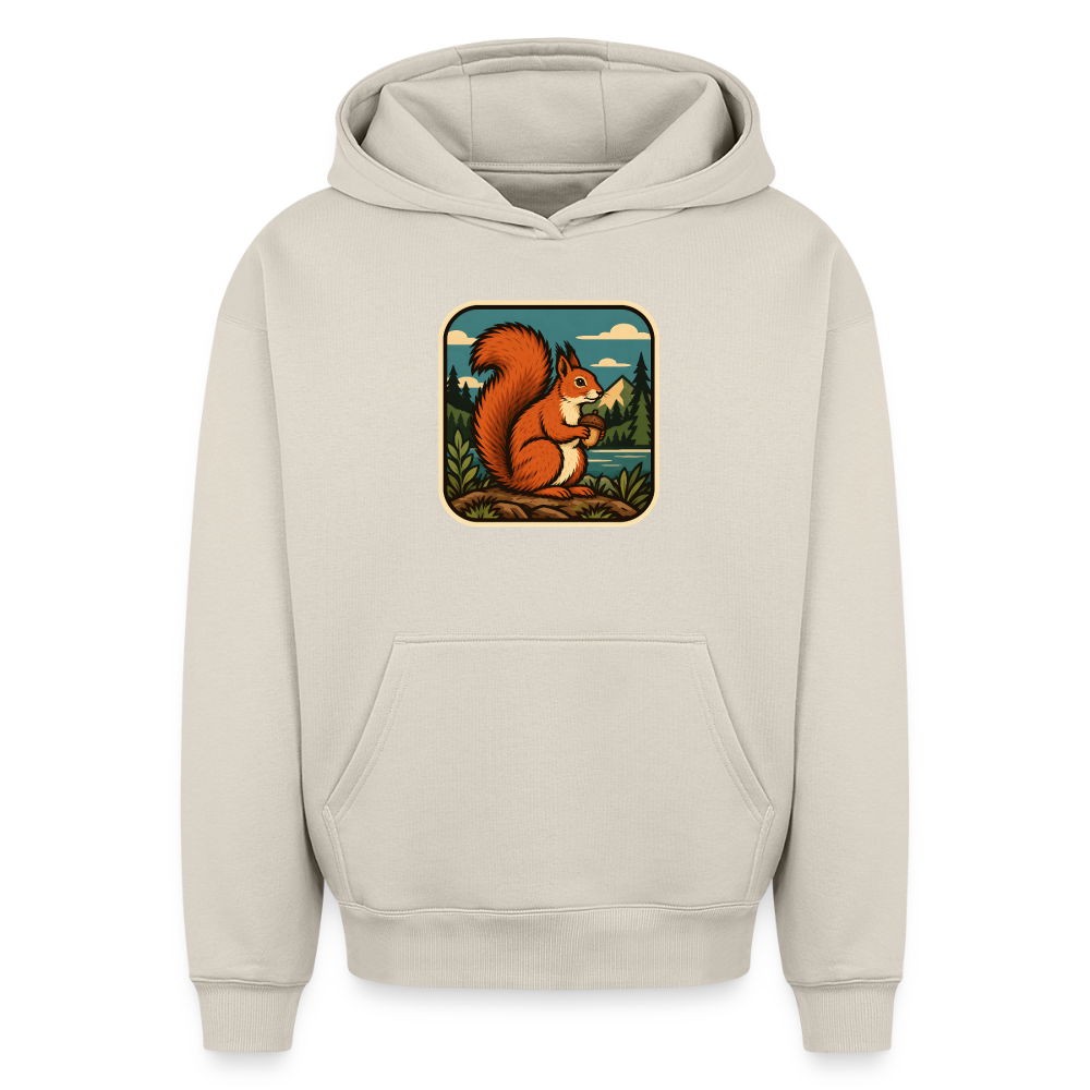 Eichhörnchen Oversized Heavyweight Hoodie - Beige