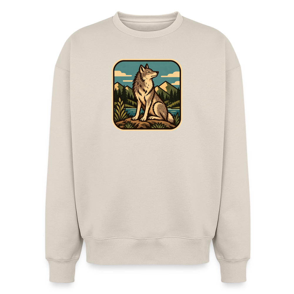 Wolf Oversized Heavyweight Sweater - Beige