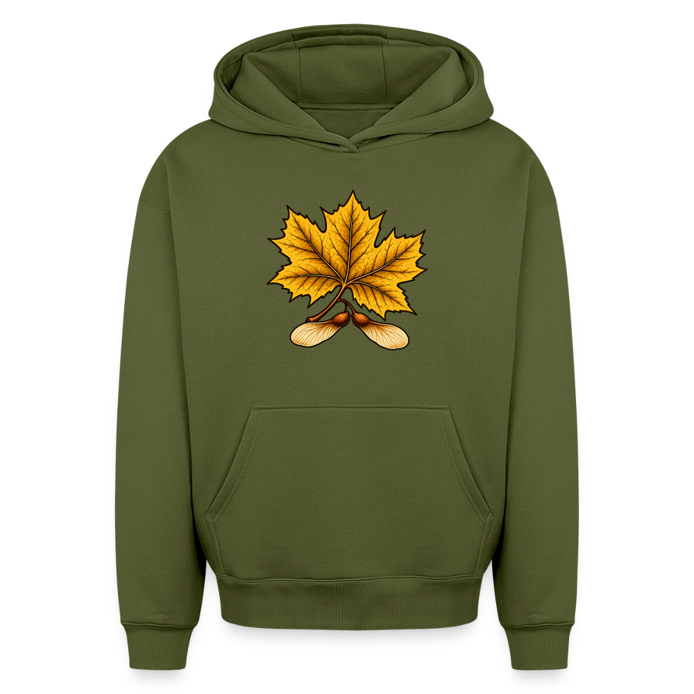 Ahornblatt Oversized Heavyweight Hoodie - Khaki