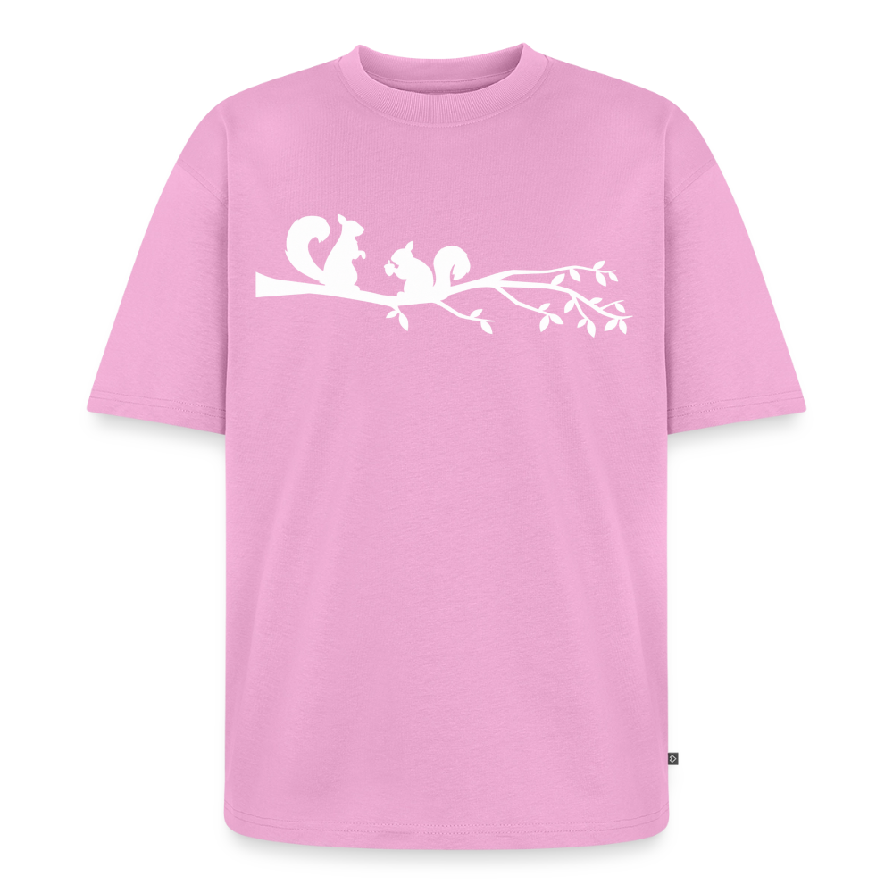 Eichhörnchen Premium Oversized Bio T-Shirt - Verwaschenes Rosa