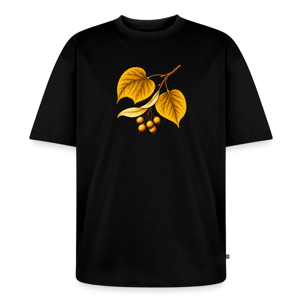 Lindenzweig Premium Oversized Bio T-Shirt - Schwarz