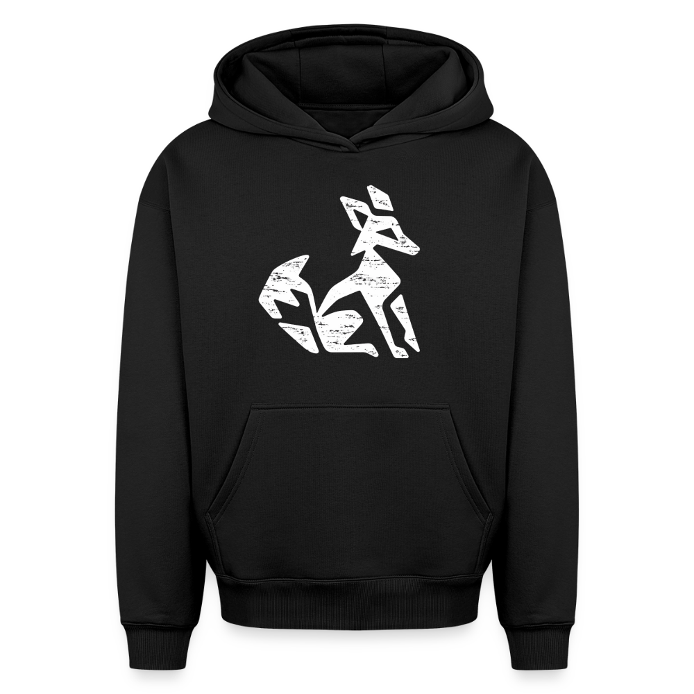 Fuchs Oversized Heavyweight Hoodie - Schwarz