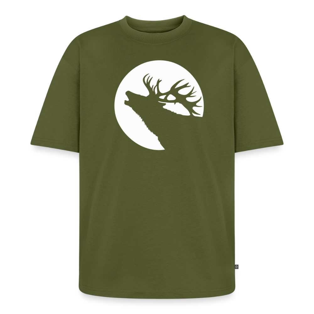 Hirsch Premium Oversized Bio T-Shirt - Khaki