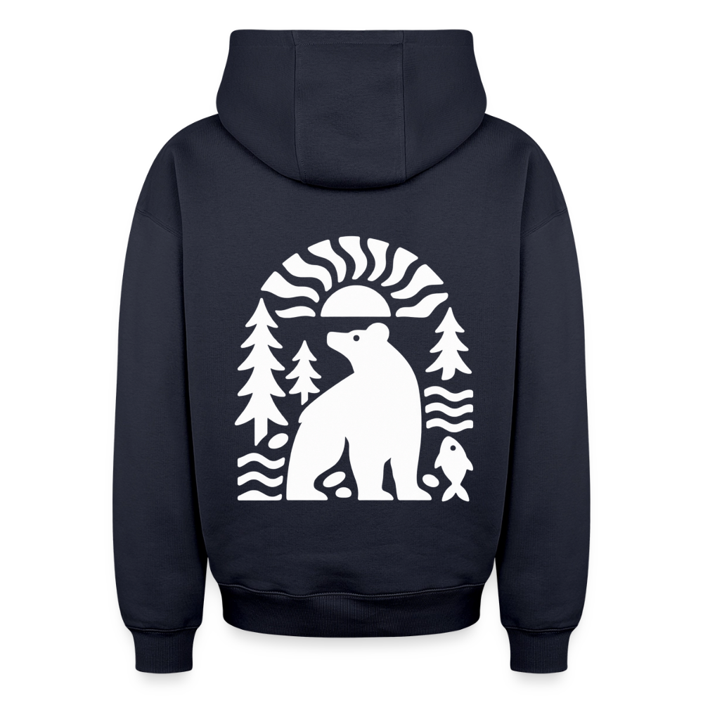 Der Bär Oversized Heavyweight Hoodie - Navy
