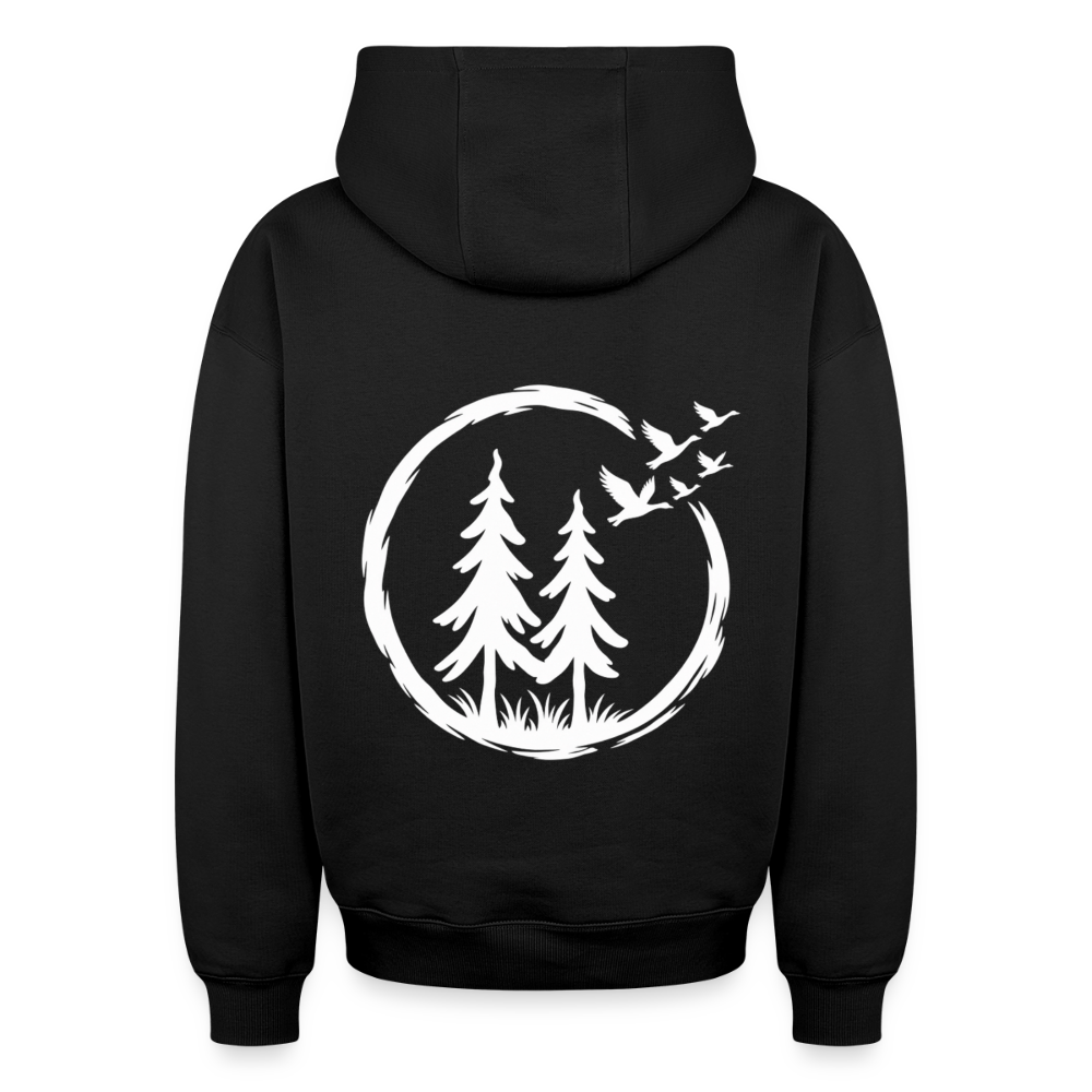 Wildgänse Oversized Heavyweight Hoodie - Schwarz