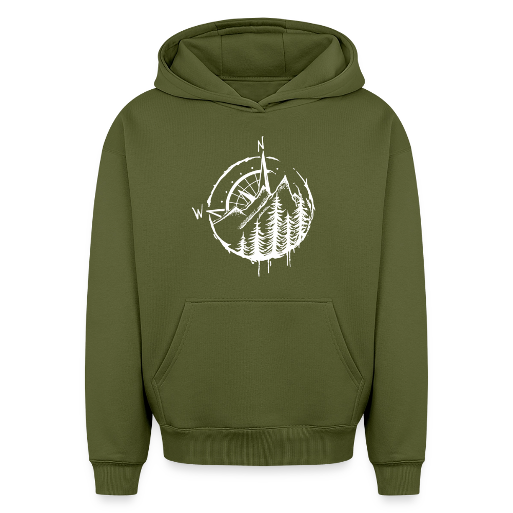 KOmpass Oversized Heavyweight Hoodie - Khaki