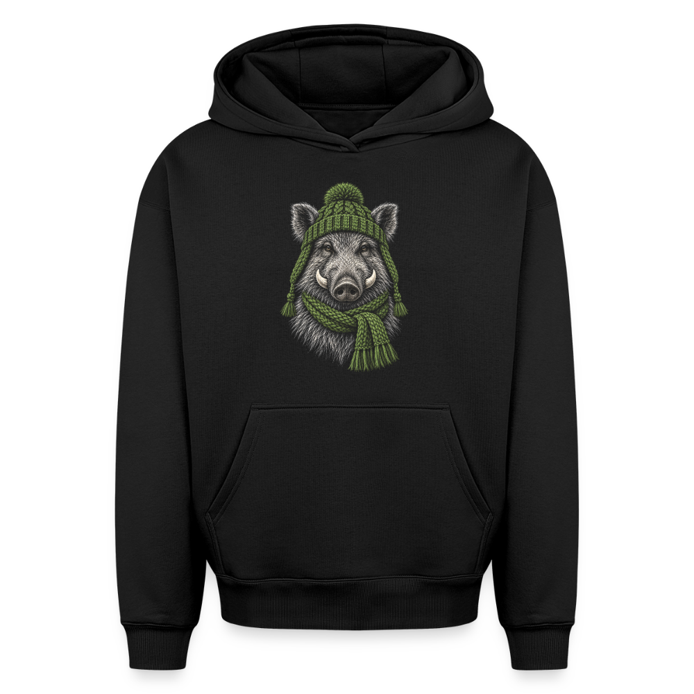 Keiler Oversized Heavyweight Hoodie - Schwarz