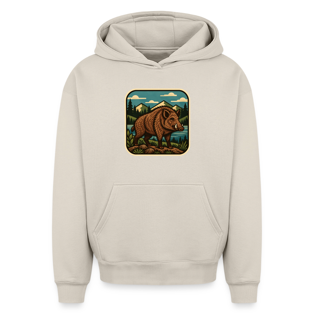 WIldschwein Oversized Heavyweight Hoodie - Beige