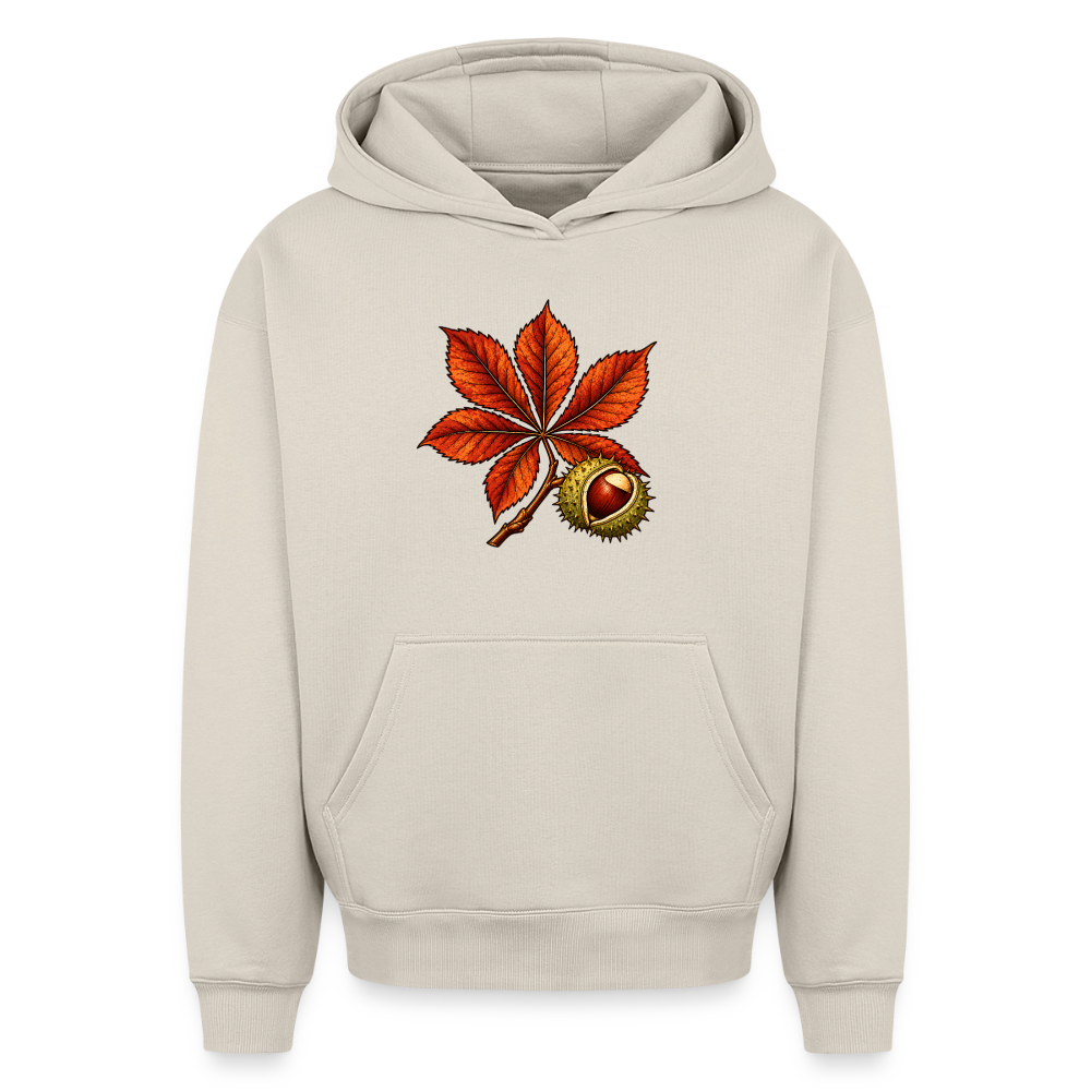 Rosskastanie Oversized Heavyweight Hoodie - Beige