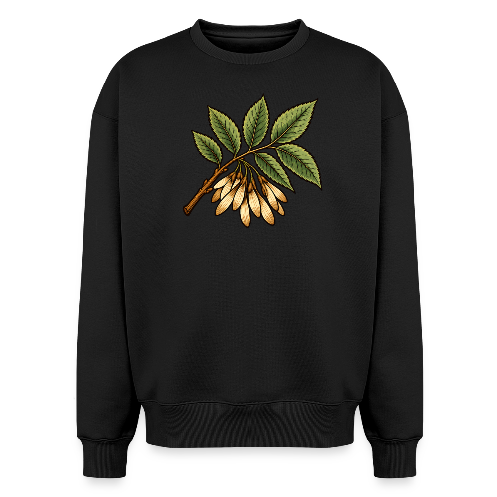 Eschenblatt Oversized Heavyweight Sweater - Schwarz
