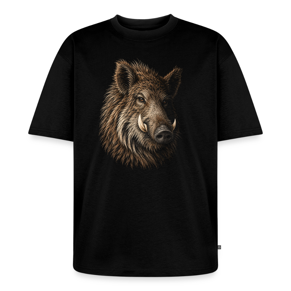 Eber  Premium Oversized Bio T-Shirt - Schwarz
