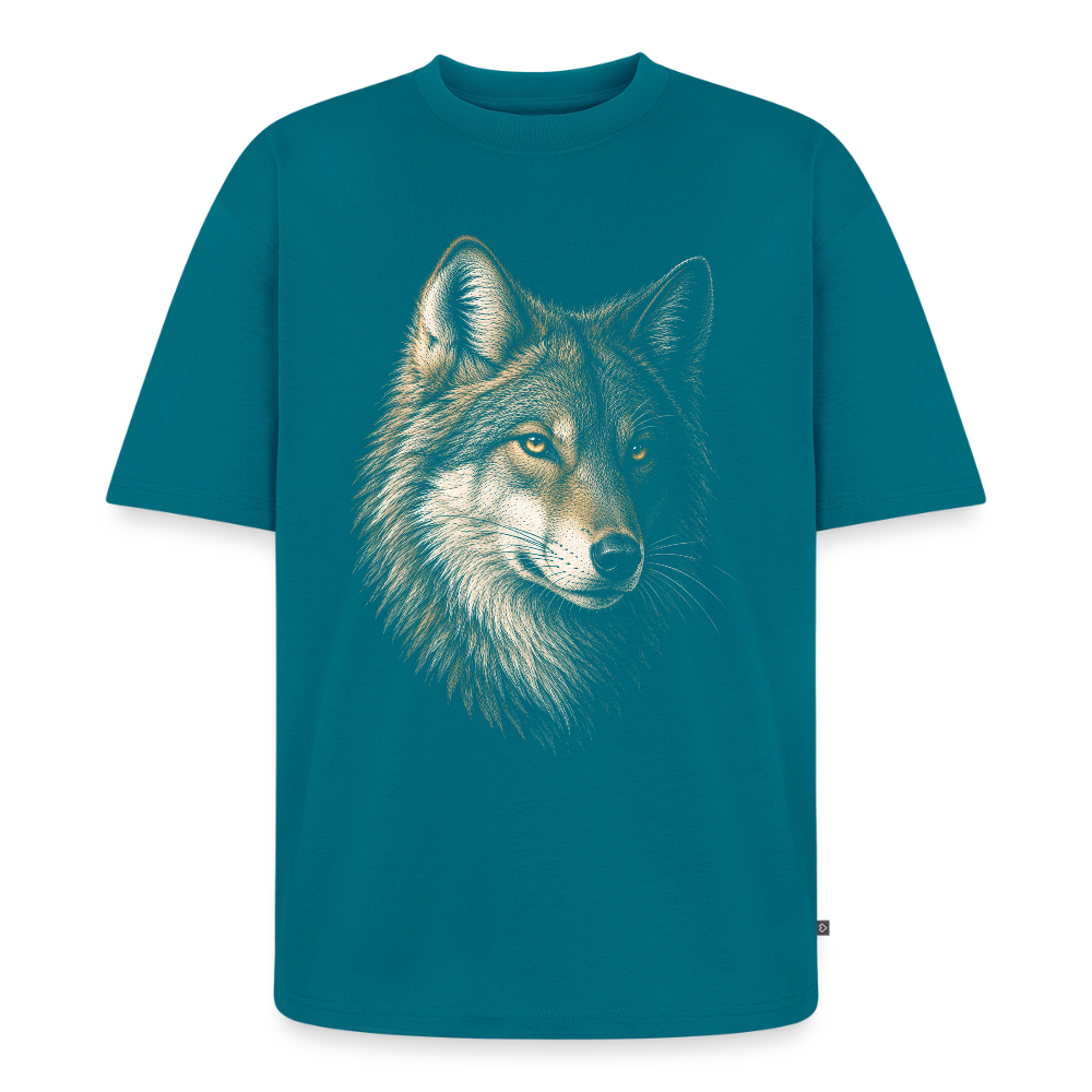 Wolf Premium Oversized Bio T-Shirt - Petrol