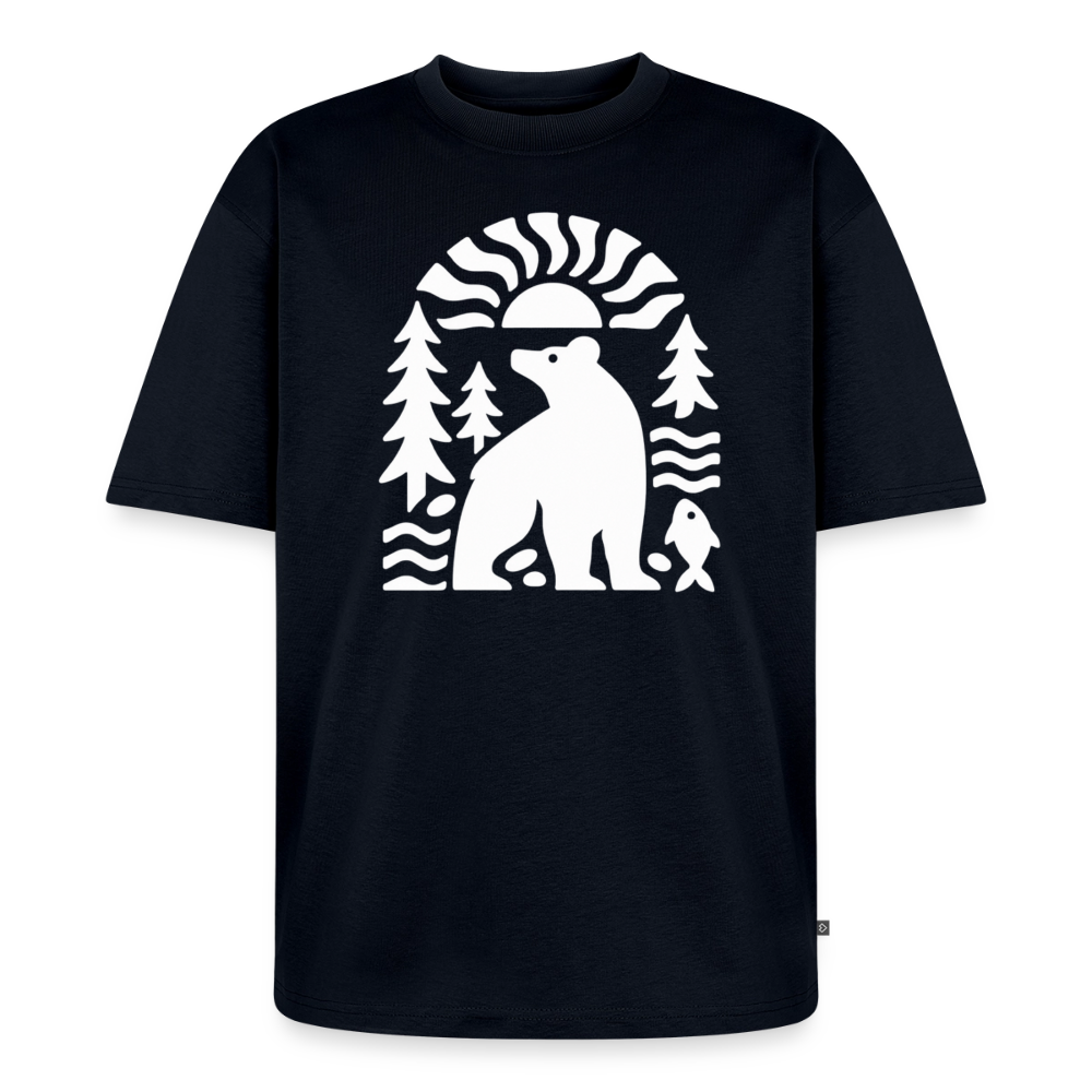 Waldbär Premium Oversized Bio T-Shirt - Navy