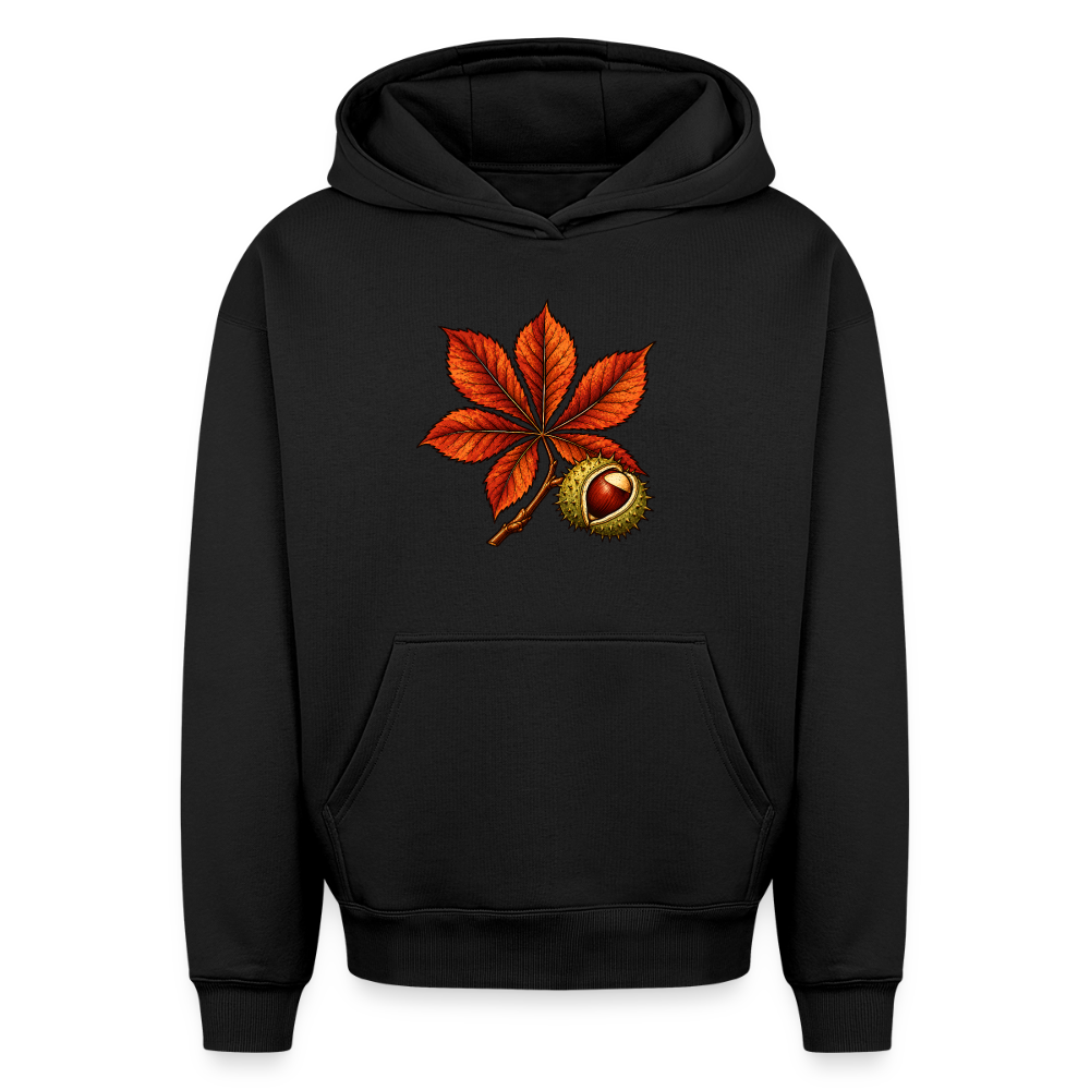 Rosskastanie Oversized Heavyweight Hoodie - Schwarz