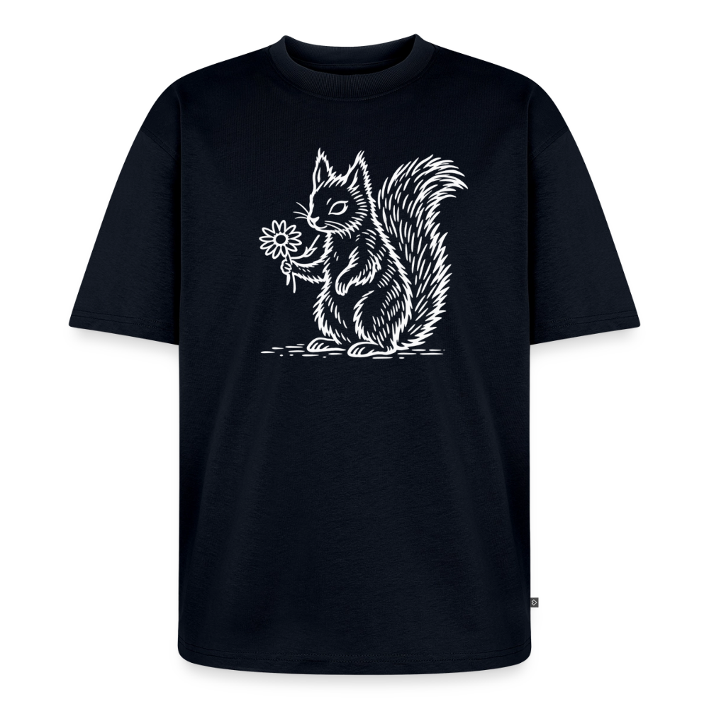Eichhörnchen Premium Oversized Bio T-Shirt - Navy
