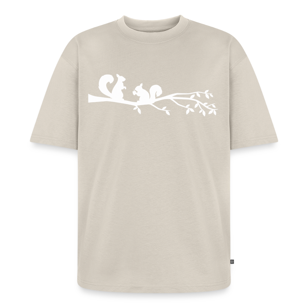Eichhörnchen Premium Oversized Bio T-Shirt - Beige