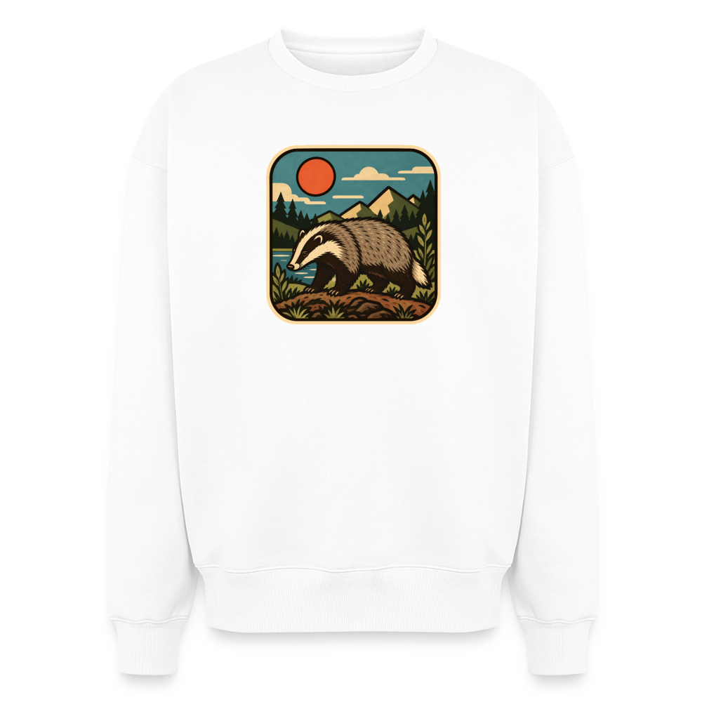 Dachs Oversized Heavyweight Sweater - Weiß