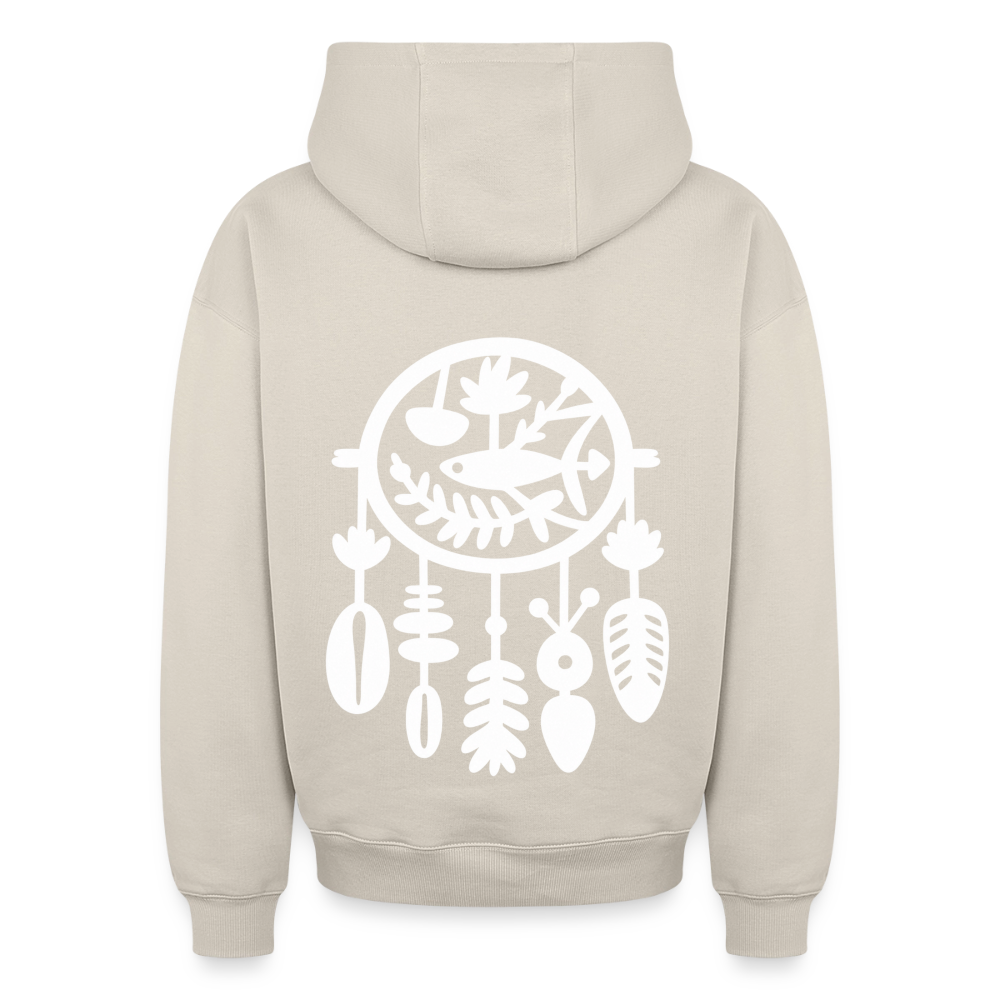 Traumfänger Oversized Heavyweight Hoodie - Beige