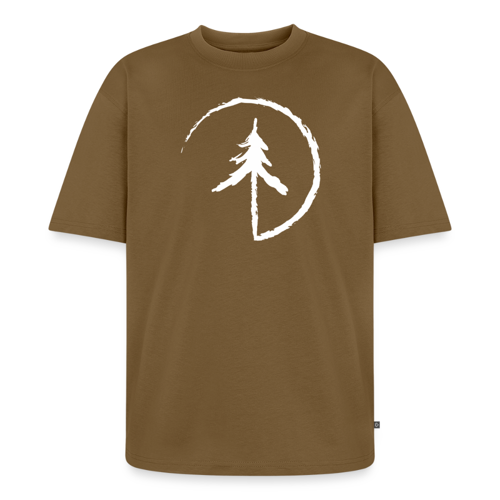 Tanne Premium Oversized Bio T-Shirt - Nussbraun