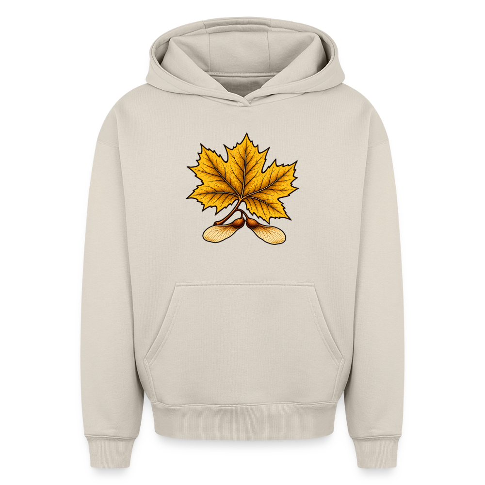 Ahornblatt Oversized Heavyweight Hoodie - Beige