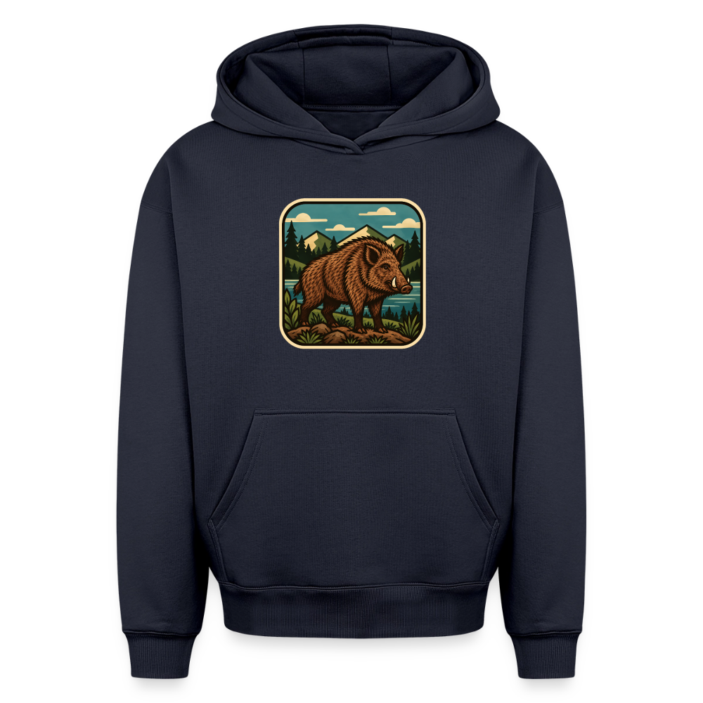WIldschwein Oversized Heavyweight Hoodie - Navy