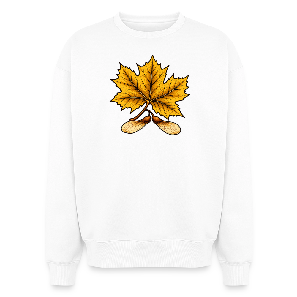 Ahornblatt Oversized Heavyweight Sweater - Weiß