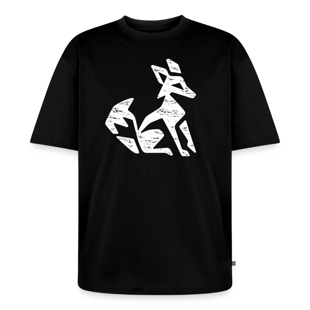 Fuchs Premium Oversized Bio T-Shirt - Schwarz