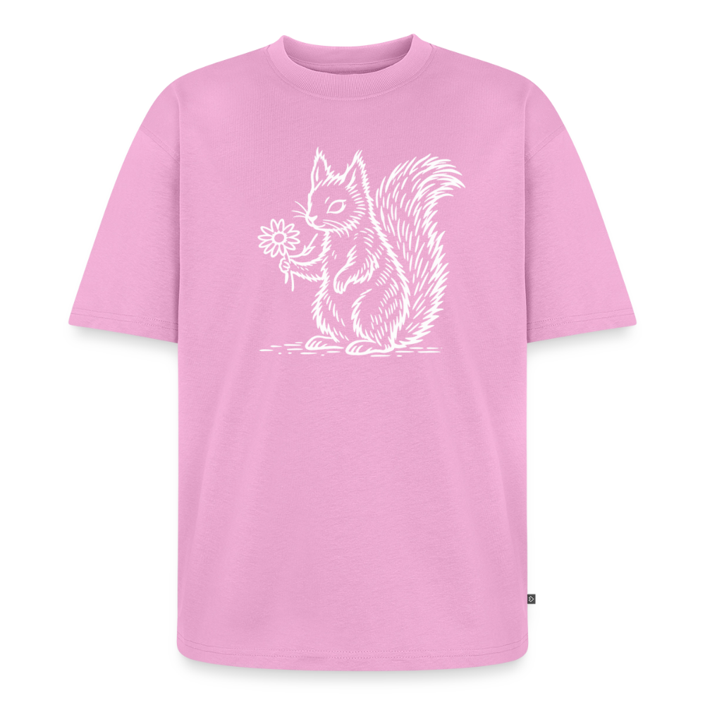 Eichhörnchen Premium Oversized Bio T-Shirt - Verwaschenes Rosa