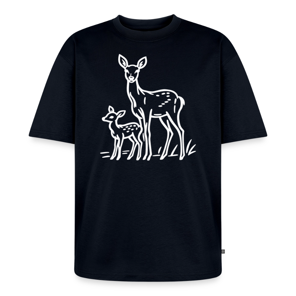 Reh Familie Premium Oversized Bio T-Shirt - Navy