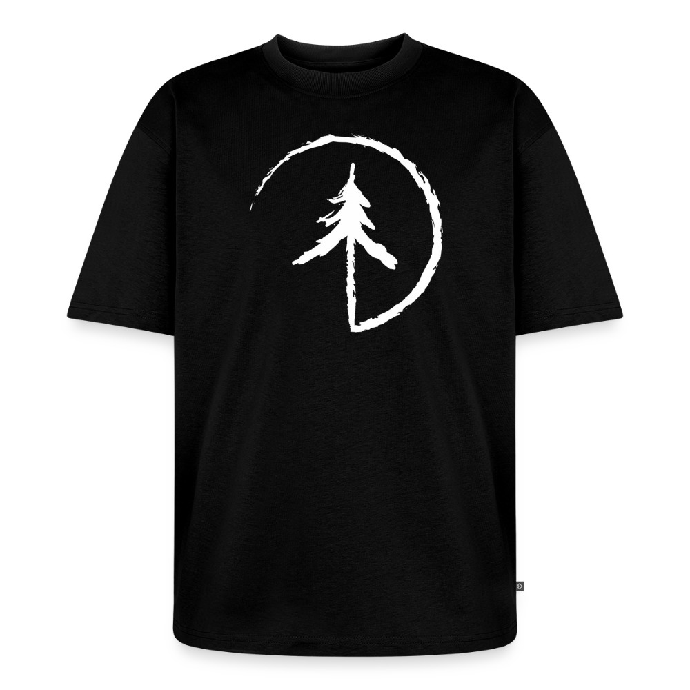 Tanne Premium Oversized Bio T-Shirt - Schwarz