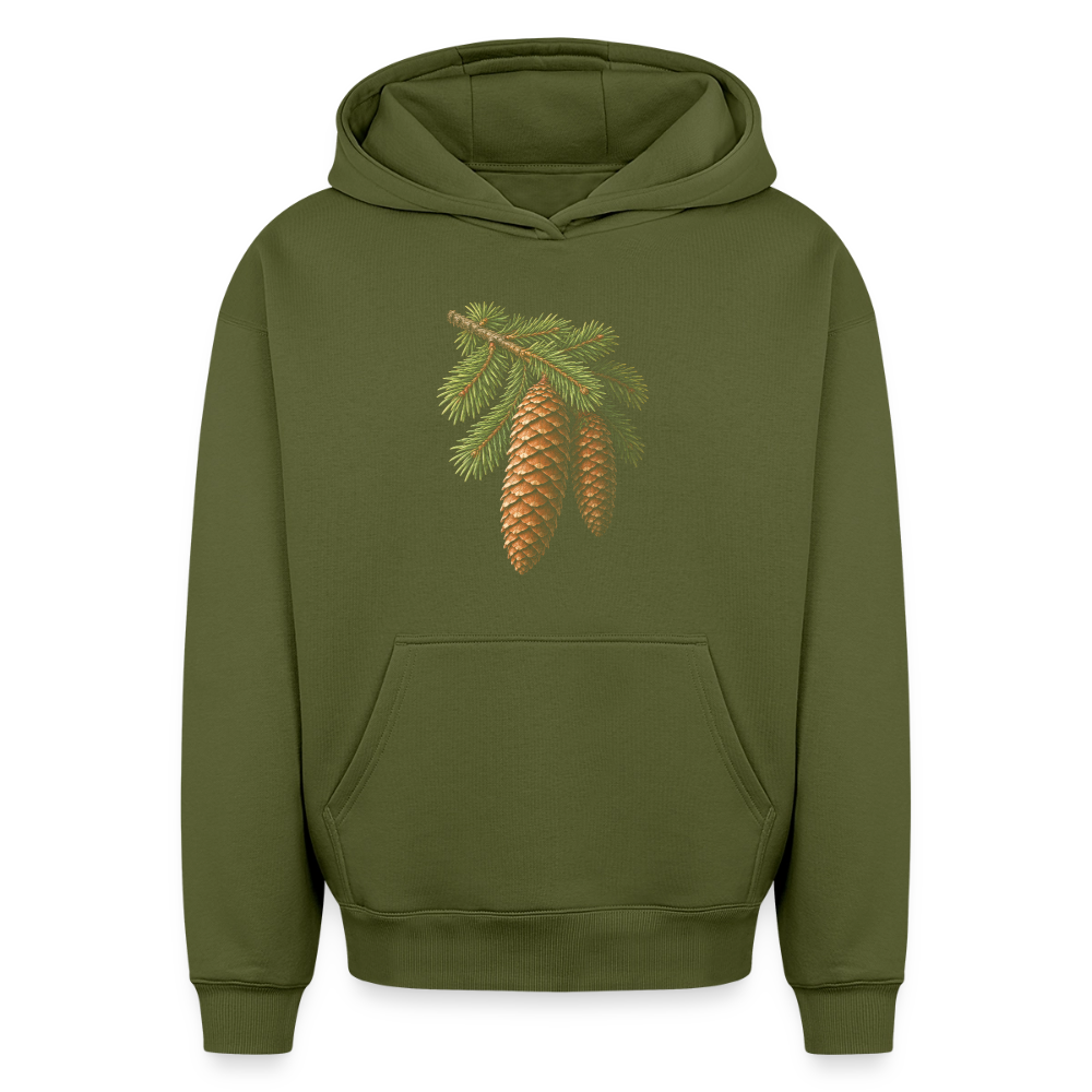 Tannenzapfen Oversized Heavyweight Hoodie - Khaki
