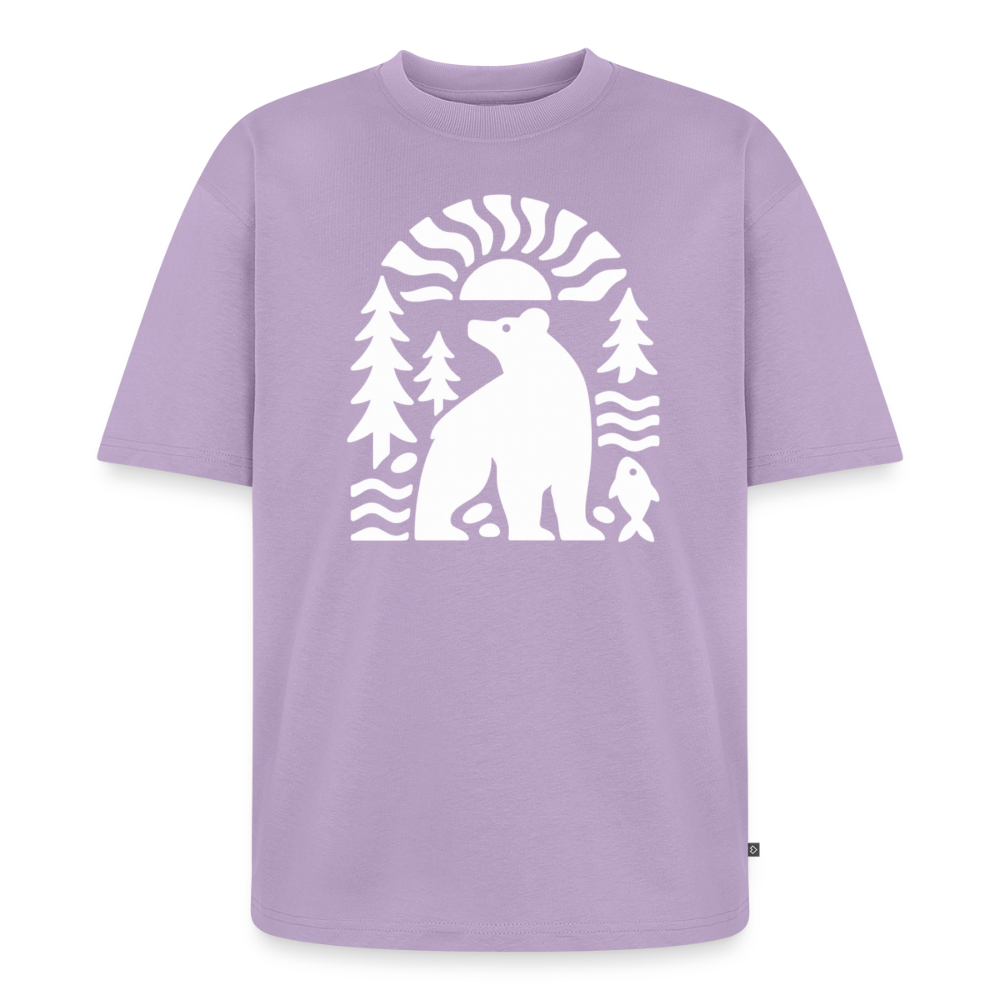 Waldbär Premium Oversized Bio T-Shirt - Lavendel