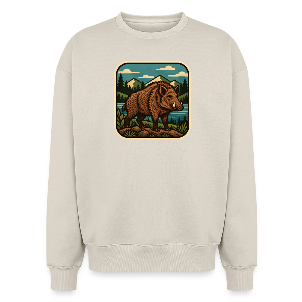 Wildschwein Oversized Heavyweight Sweater - Beige