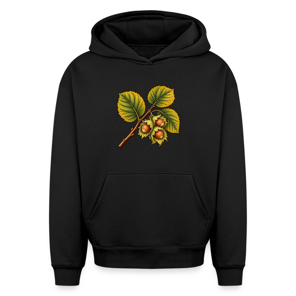 Hasel  Oversized Heavyweight Hoodie - Schwarz