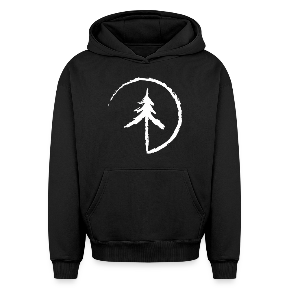 Tanne Oversized Heavyweight Hoodie - Schwarz