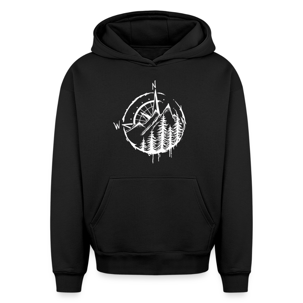 KOmpass Oversized Heavyweight Hoodie - Schwarz