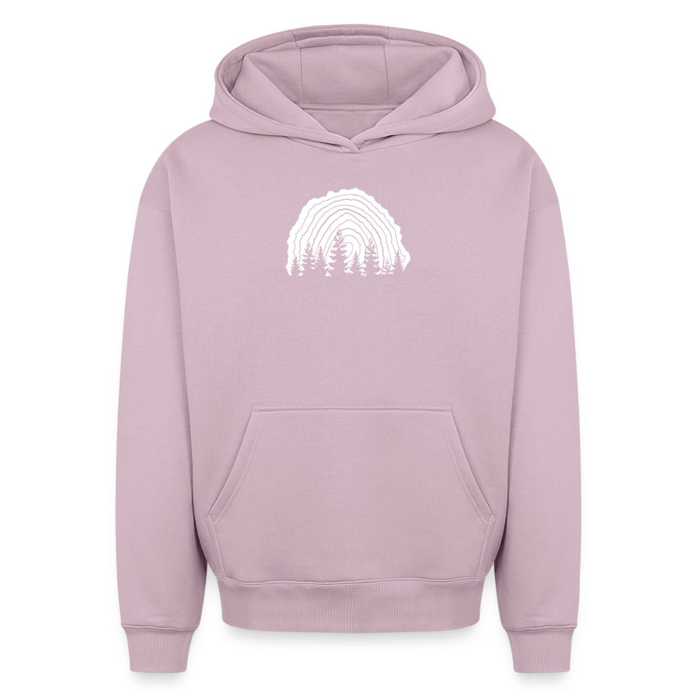 Holzschnitt Oversized Heavyweight Hoodie - Altrosa