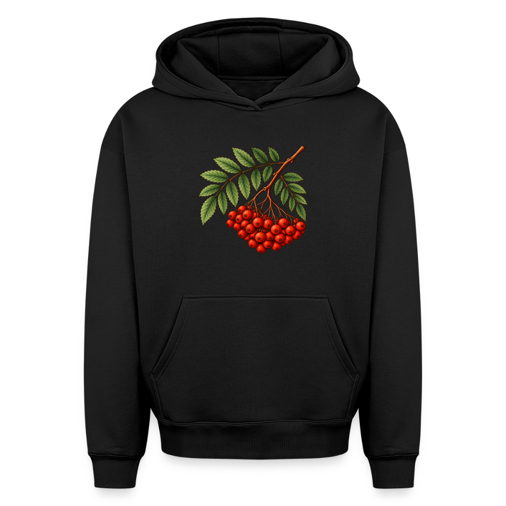 Eberesche Oversized Heavyweight Hoodie - Schwarz
