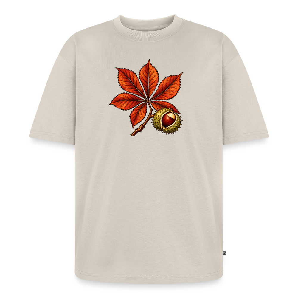 Rosskastanie Premium Oversized Bio T-Shirt - Beige
