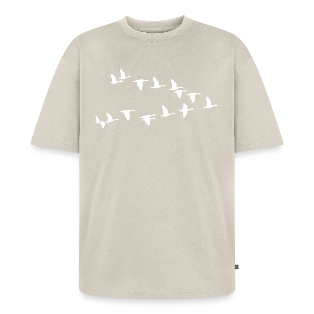 Wildgänse Premium Oversized Bio T-Shirt - Beige