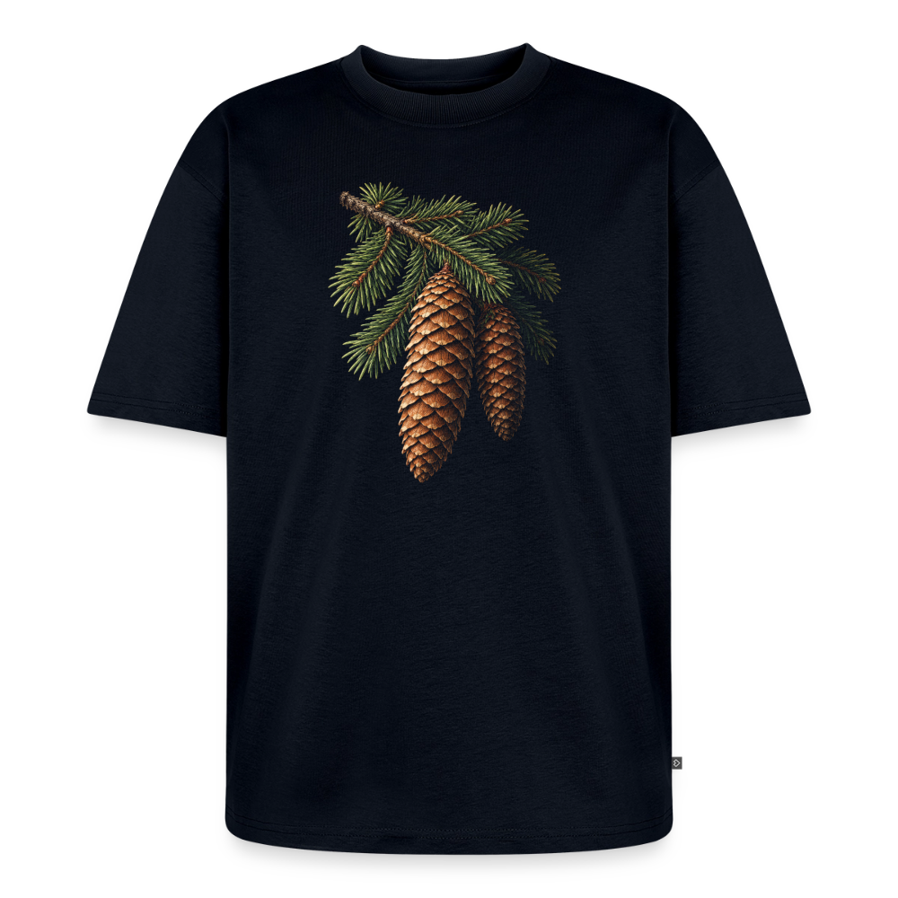Tannenzapfen Premium Oversized Bio T-Shirt - Navy