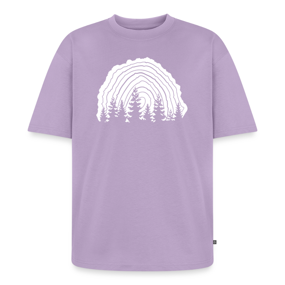 Holzschnitt Premium Oversized Bio T-Shirt - Lavendel