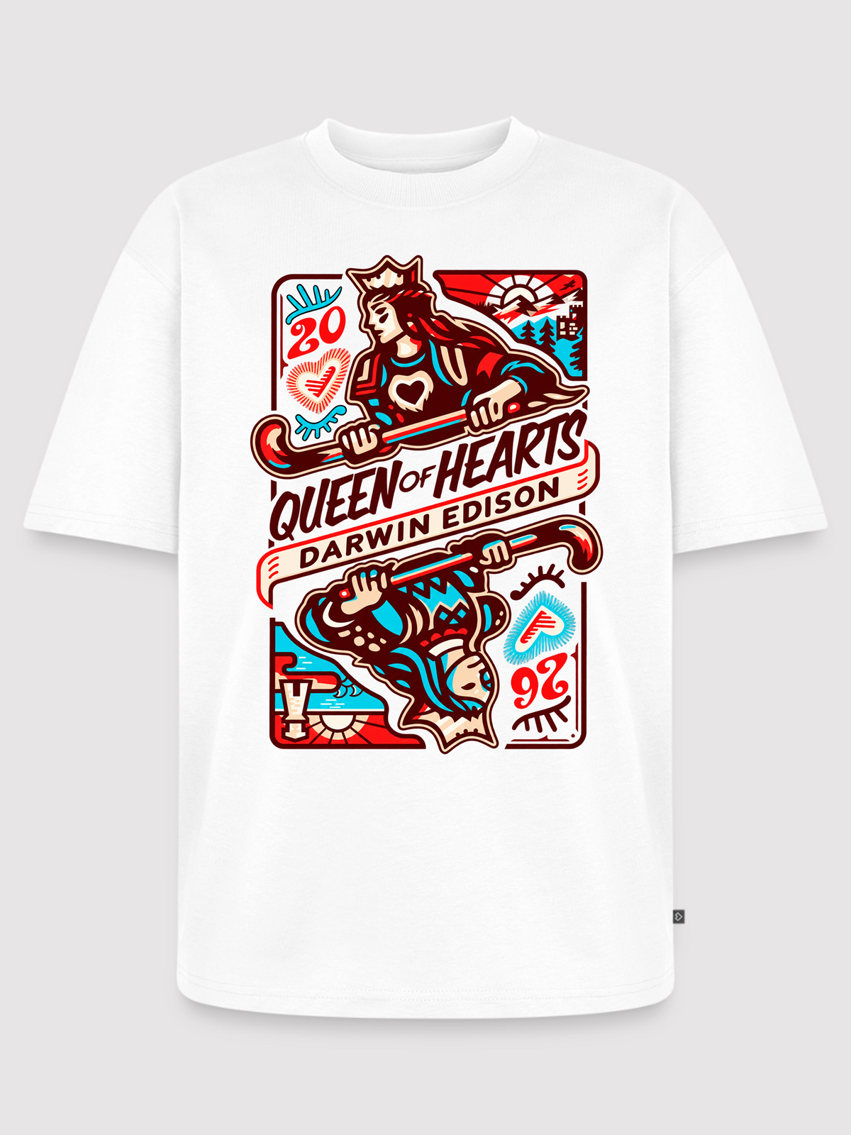 Queen of Hearts Oversized Bio T-Shirt