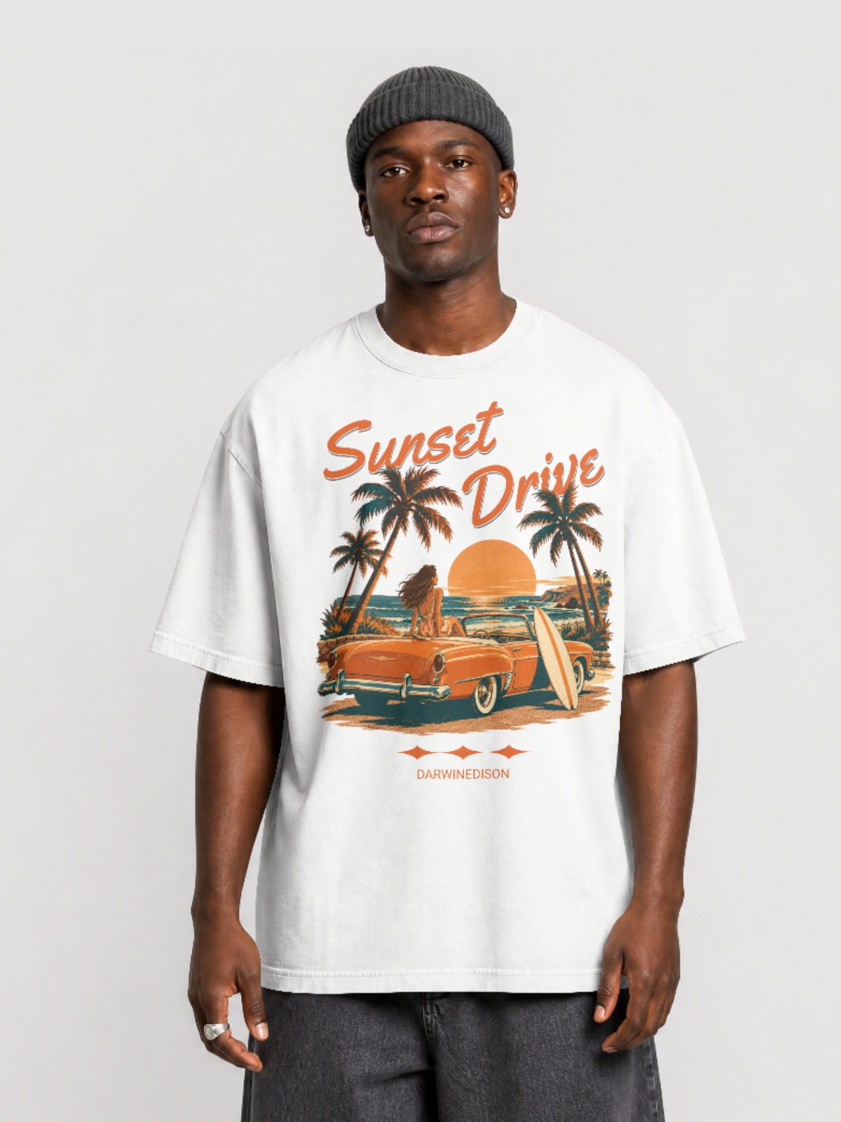 Sunset Drive Oversized Bio T-Shirt